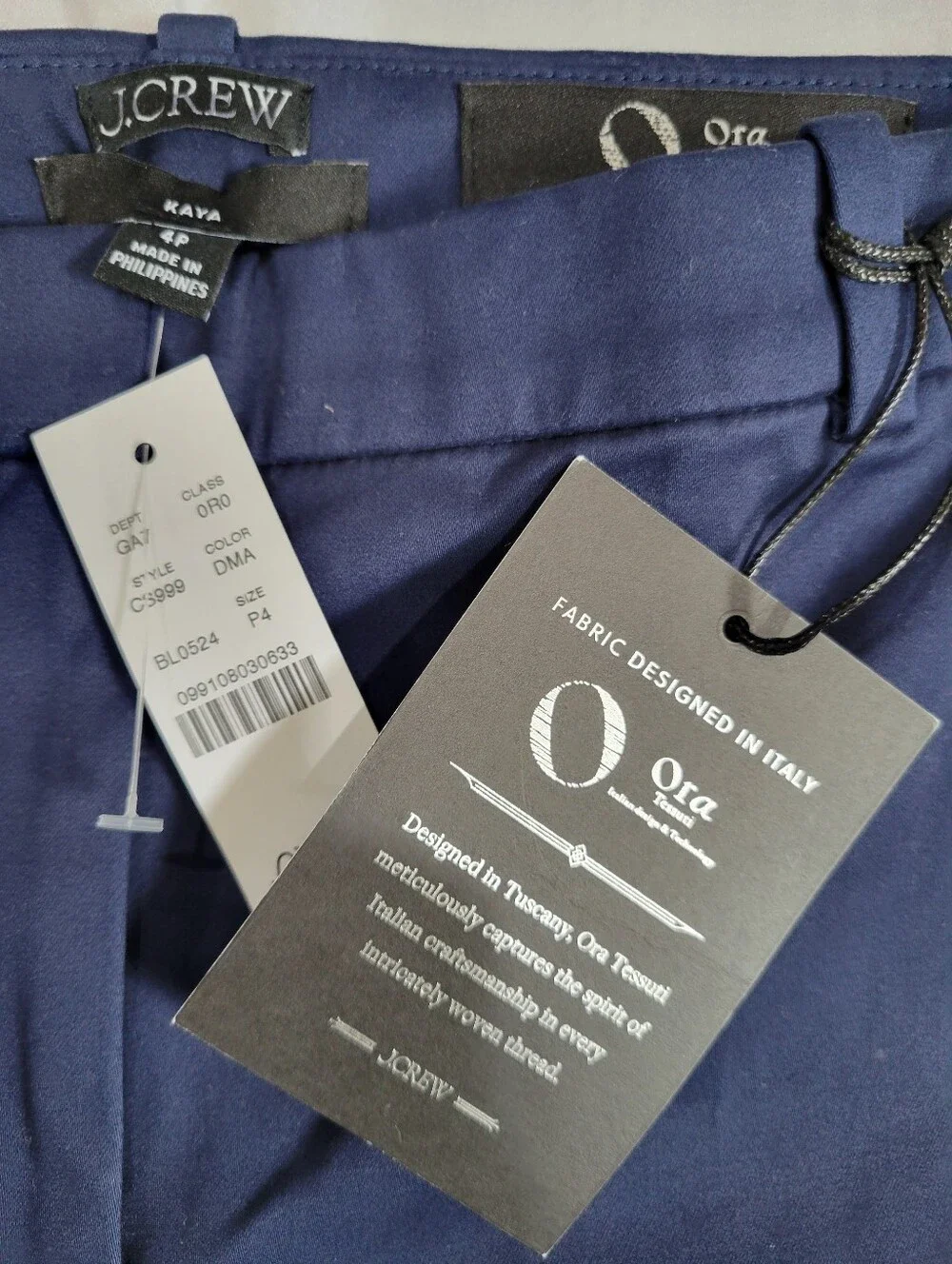 J.Crew Petite Kaya pant in sateen in deep marina 2 Petite CS999